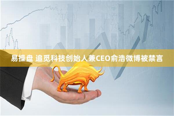 易操盘 追觅科技创始人兼CEO俞浩微博被禁言